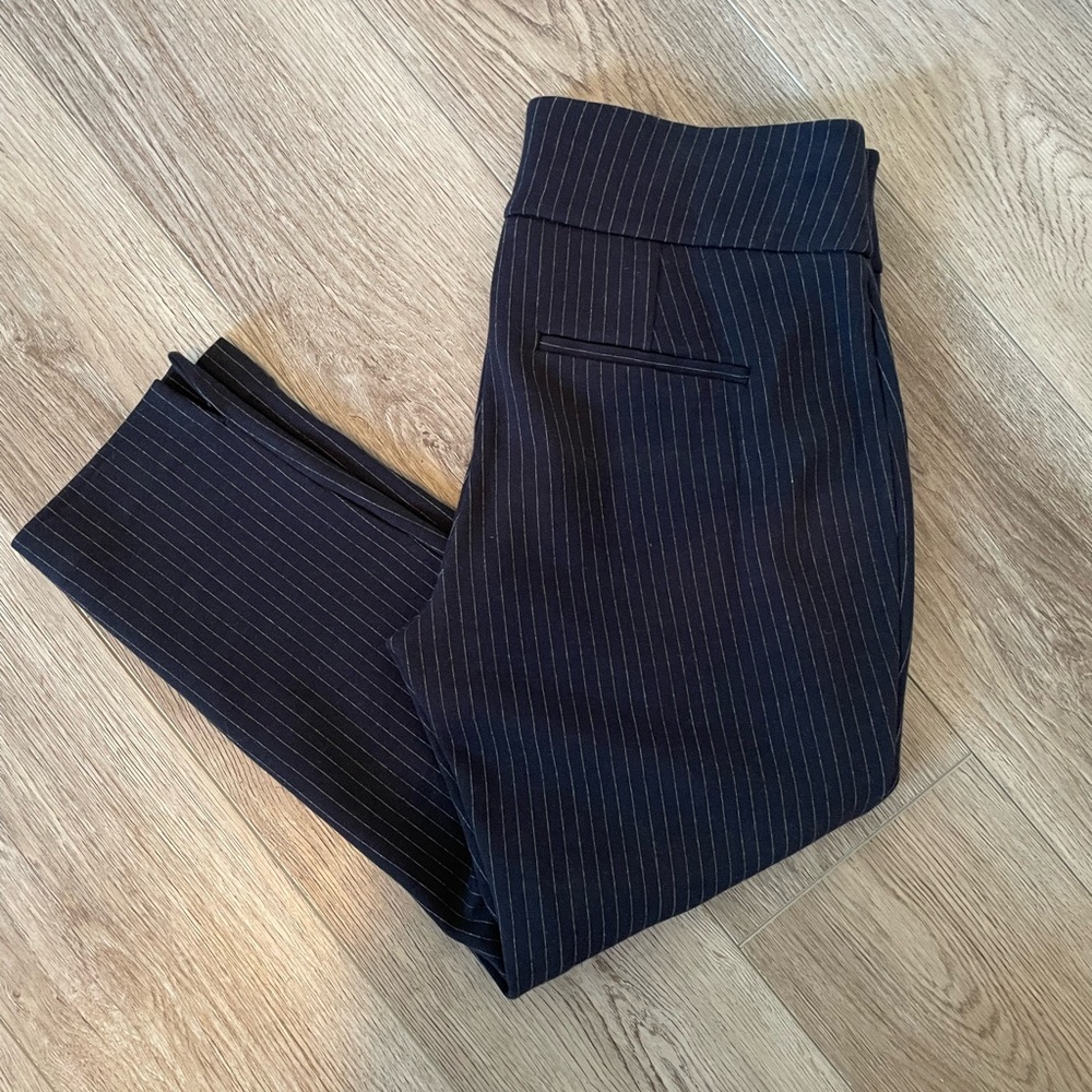 Express Women's Navy Pinstripe Pantsuit